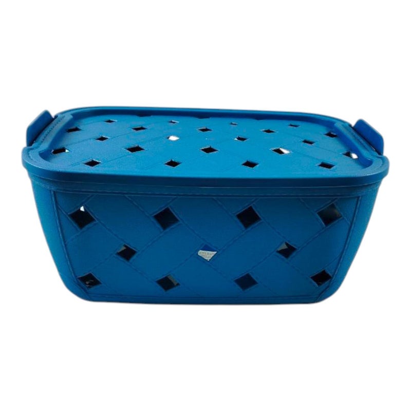 خورشيد للبلاستيك سبت نيللي بالغطاء من خورشيد بلاست للبلاستيك - أزرق - Image 1